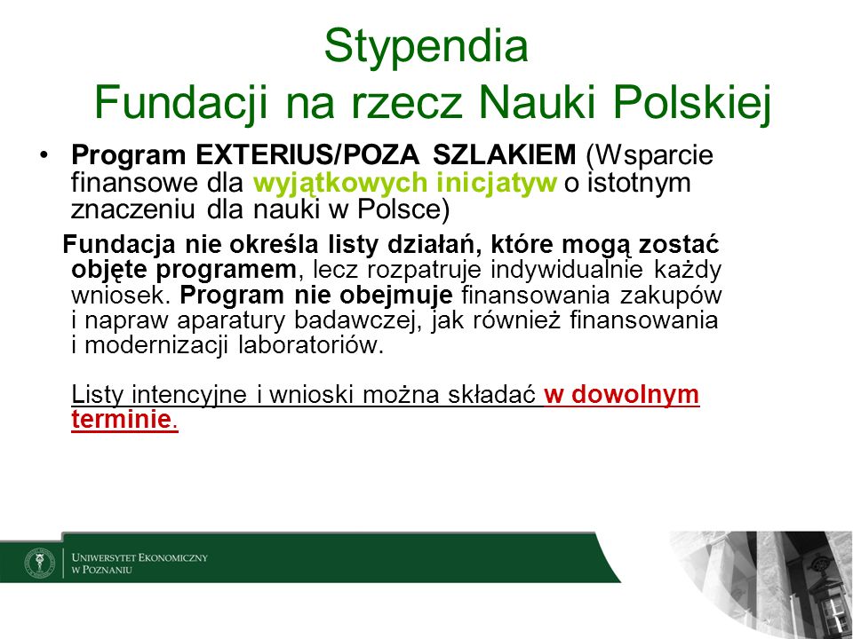 Stypendia Fundacji na rzecz Nauki Polskiej