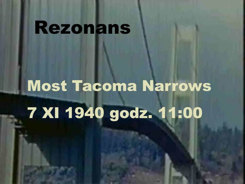 Rezonans Most Tacoma Narrows 7 XI 1940 godz. 11:00 Fizyka dźwięku