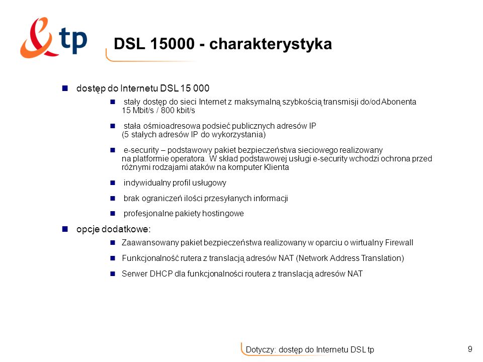 DSL charakterystyka dostęp do Internetu DSL