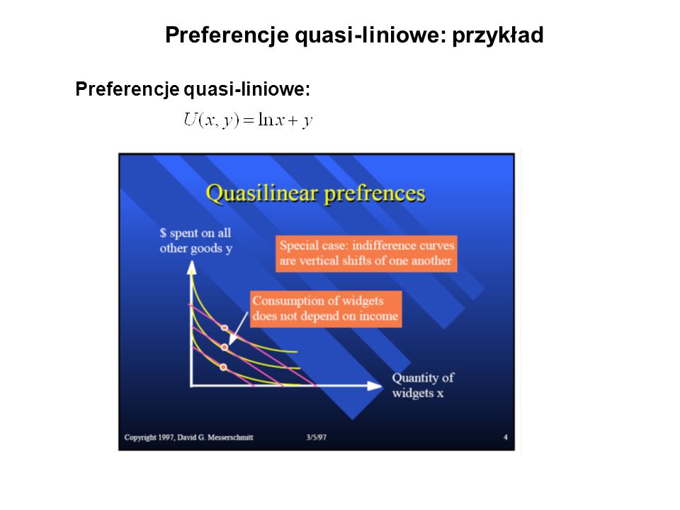 Preferencje quasi-liniowe: przykład