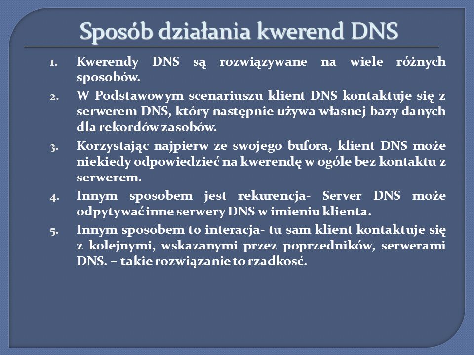 Sposób działania kwerend DNS