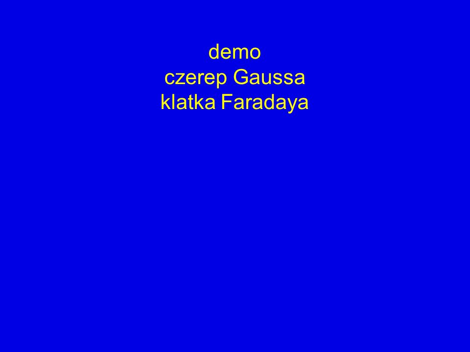 demo czerep Gaussa klatka Faradaya