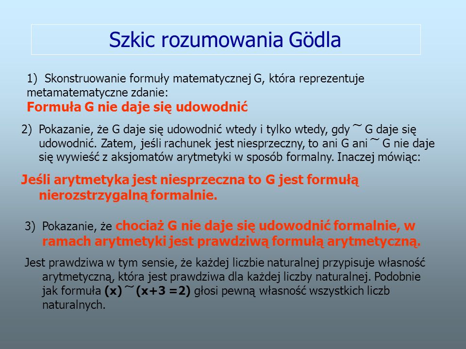 Szkic rozumowania Gödla