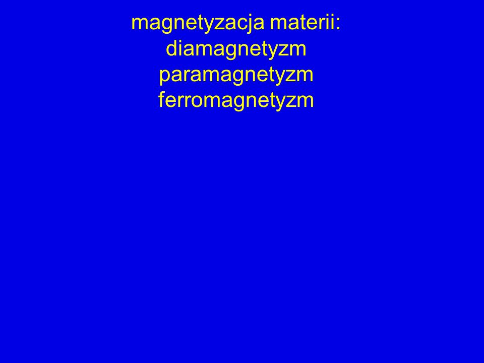 magnetyzacja materii: