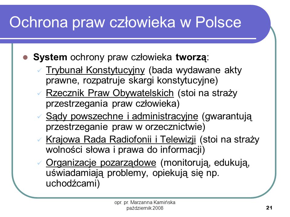 Ochrona praw człowieka w Polsce