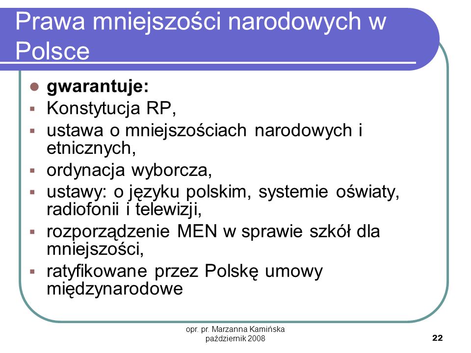 Prawa mniejszości narodowych w Polsce