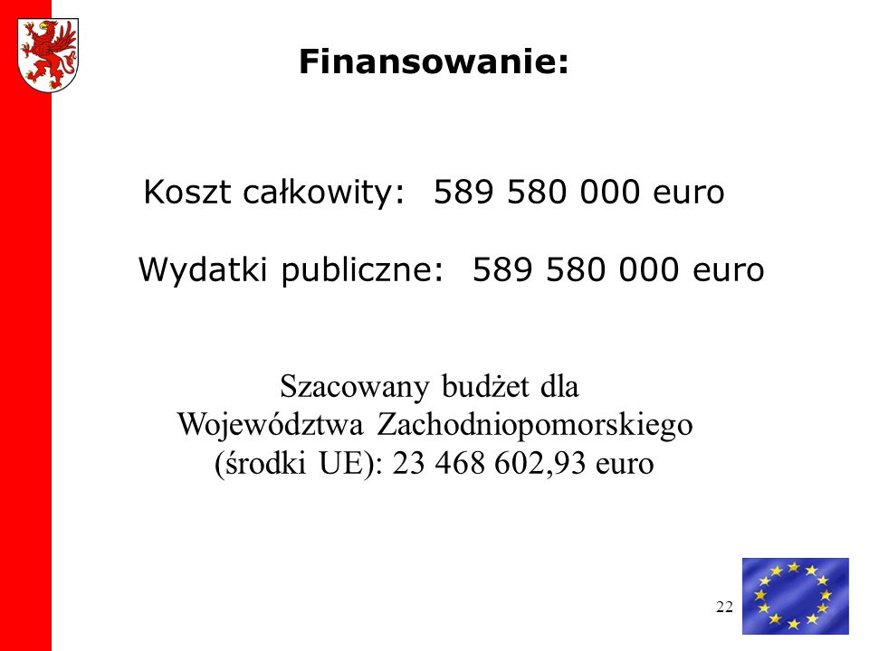 Województwa Zachodniopomorskiego (środki UE): ,93 euro