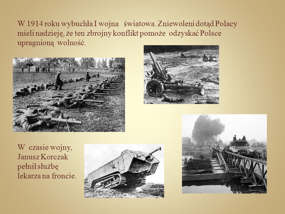 W 1914 roku wybuchła I wojna światowa. Zniewoleni dotąd Polacy