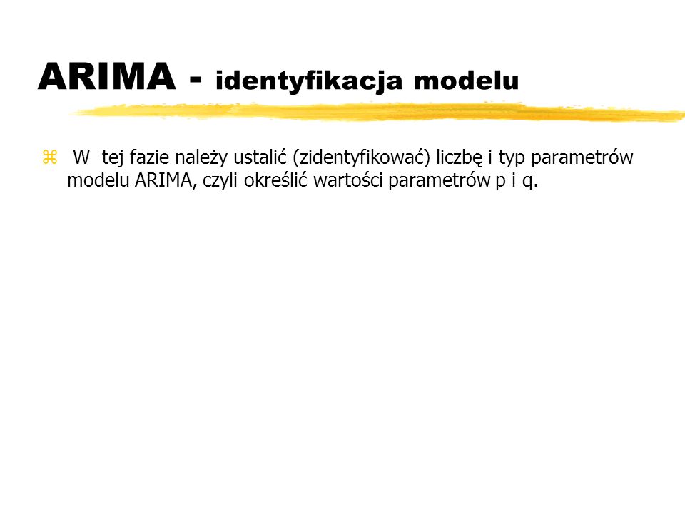 ARIMA - identyfikacja modelu