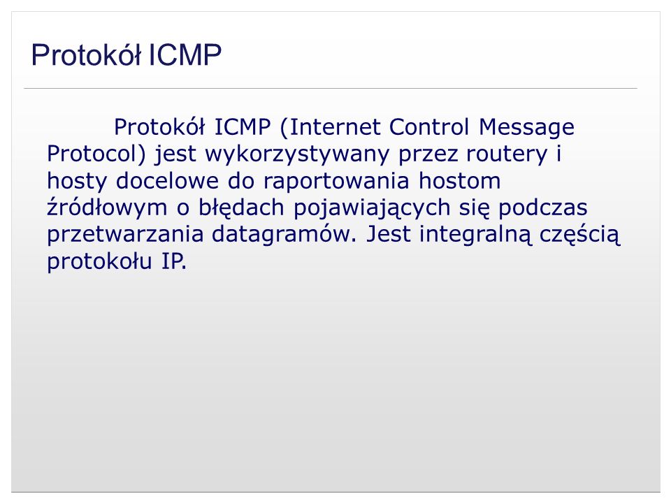Protokół ICMP
