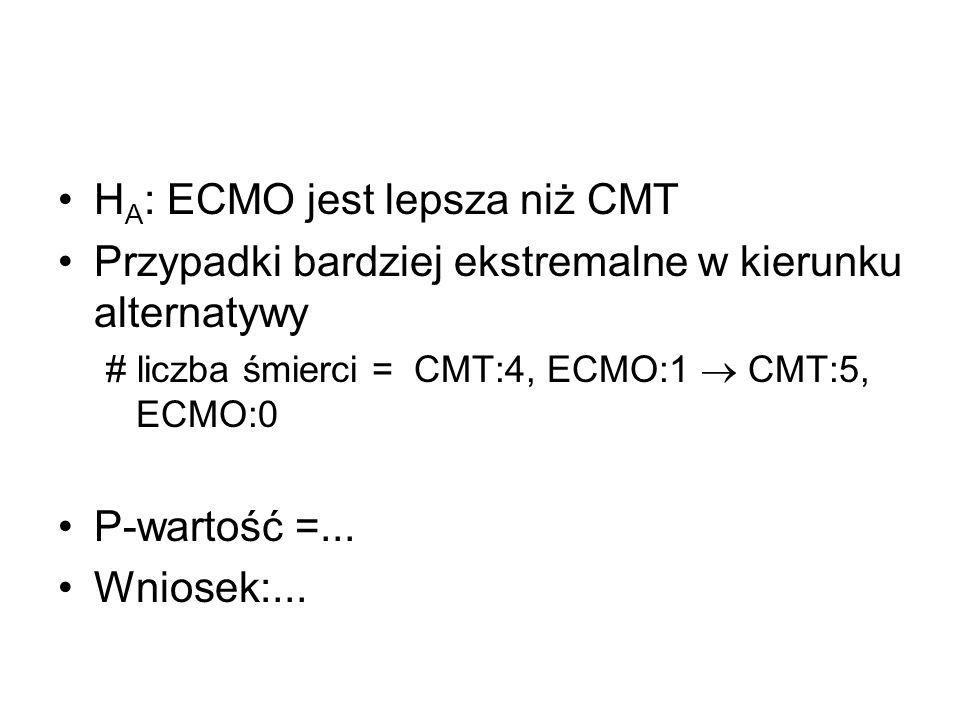 HA: ECMO jest lepsza niż CMT
