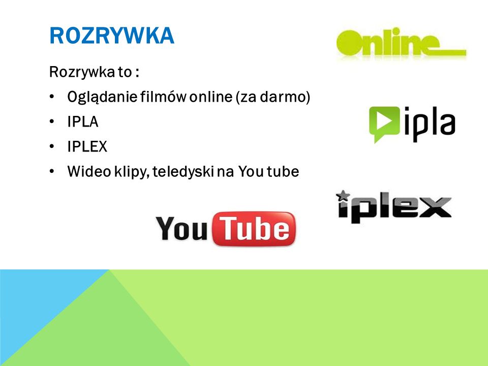 rozrywka Rozrywka to : Oglądanie filmów online (za darmo) IPLA IPLEX
