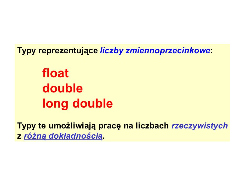 float double long double
