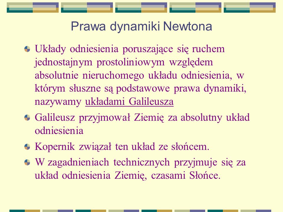 Prawa dynamiki Newtona