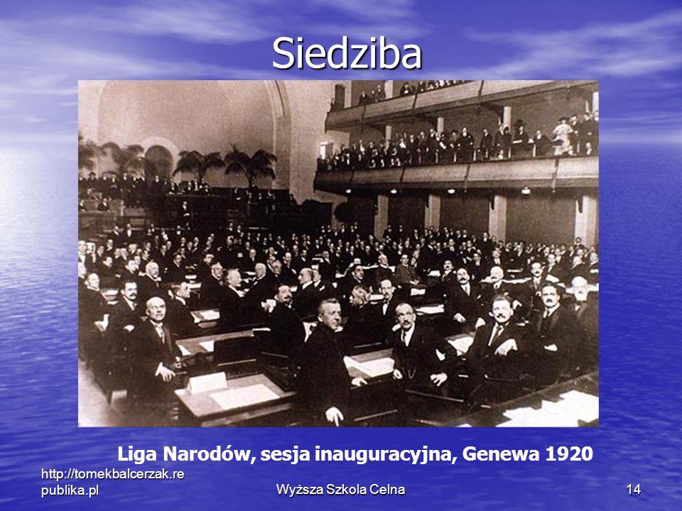Liga Narodów, sesja inauguracyjna, Genewa 1920
