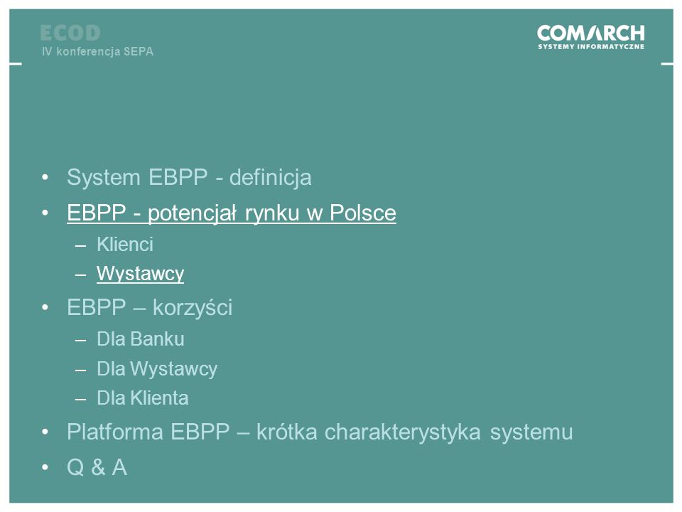 System EBPP - definicja EBPP - potencjał rynku w Polsce