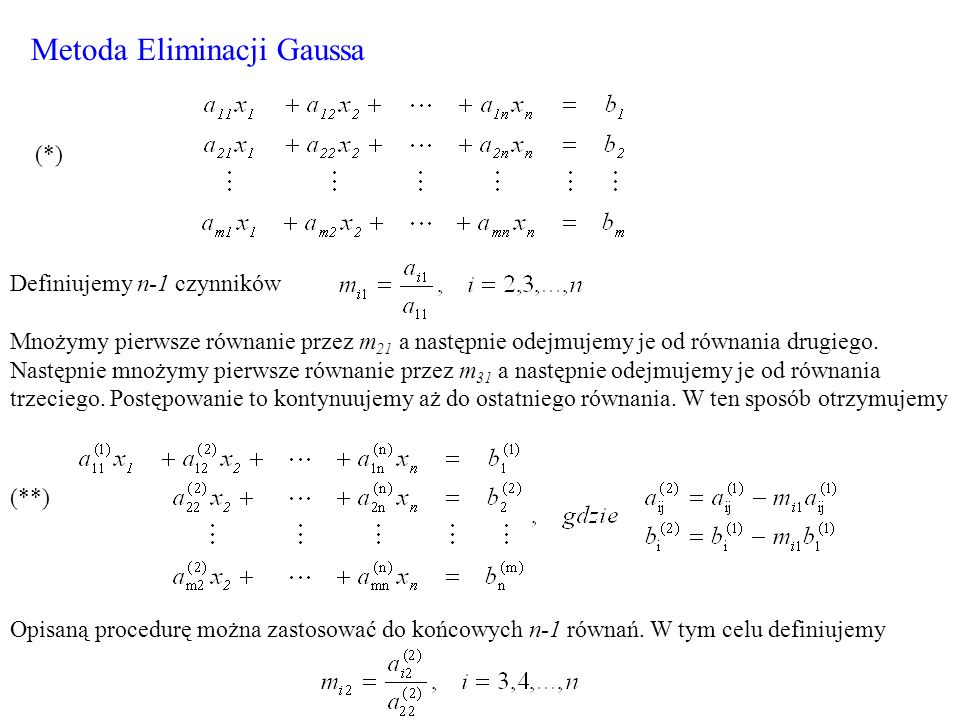 Metoda Eliminacji Gaussa