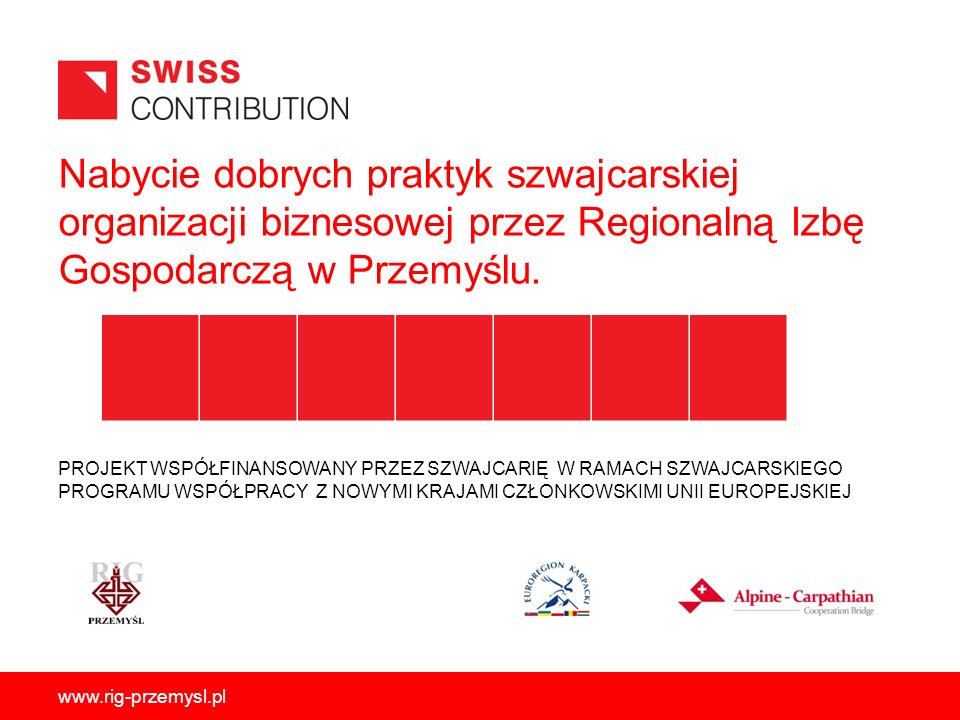 Nabycie dobrych praktyk szwajcarskiej organizacji biznesowej przez Regionalną Izbę Gospodarczą w Przemyślu.