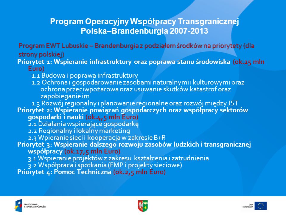 Program Operacyjny Współpracy Transgranicznej Polska–Brandenburgia