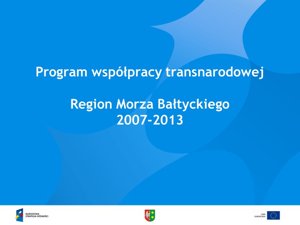 Program współpracy transnarodowej Region Morza Bałtyckiego