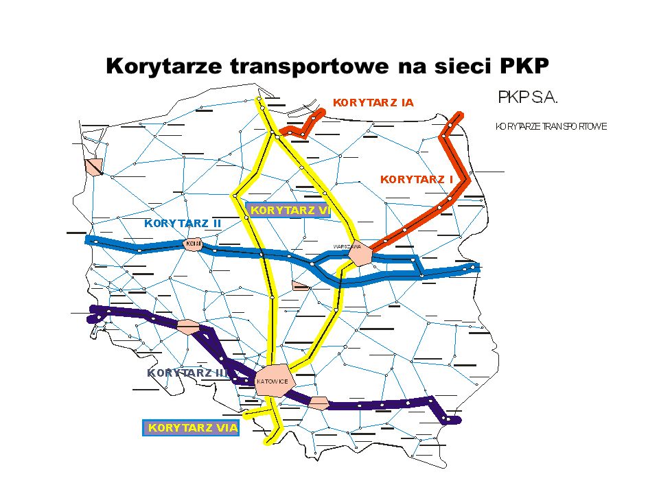 Korytarze transportowe na sieci PKP