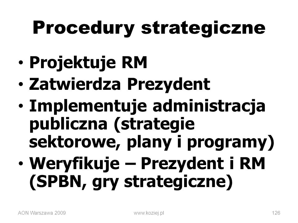 Procedury strategiczne