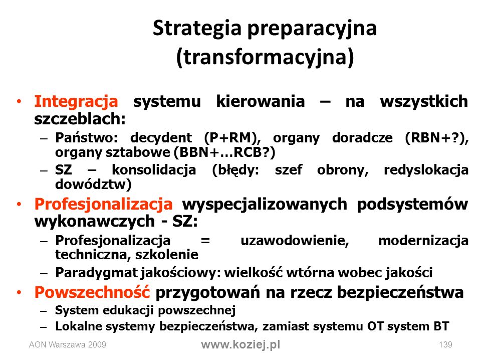 Strategia preparacyjna (transformacyjna)