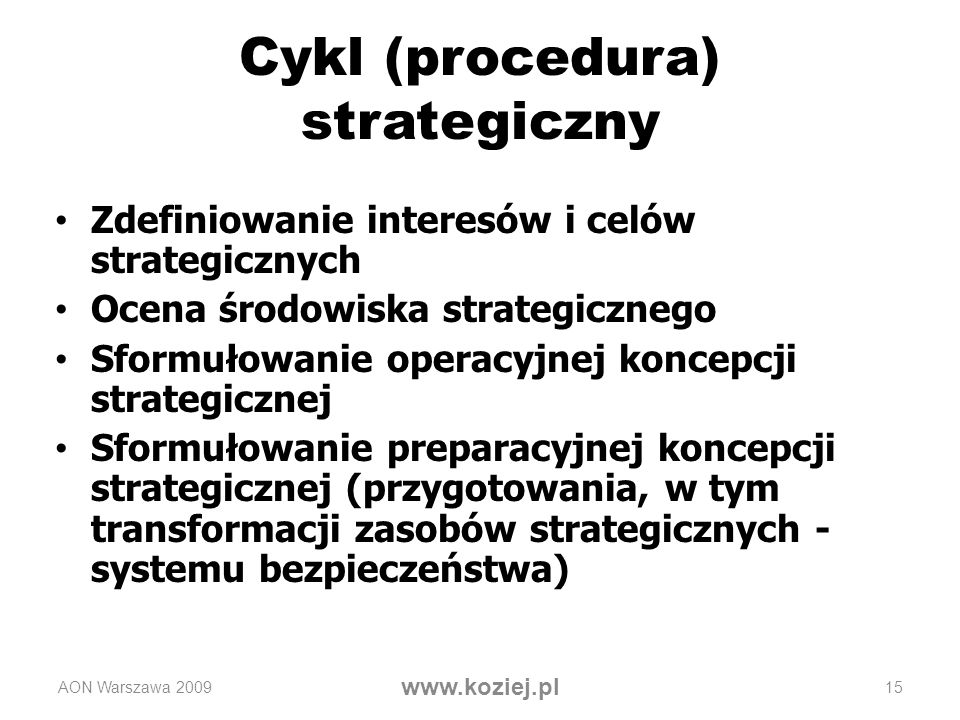 Cykl (procedura) strategiczny