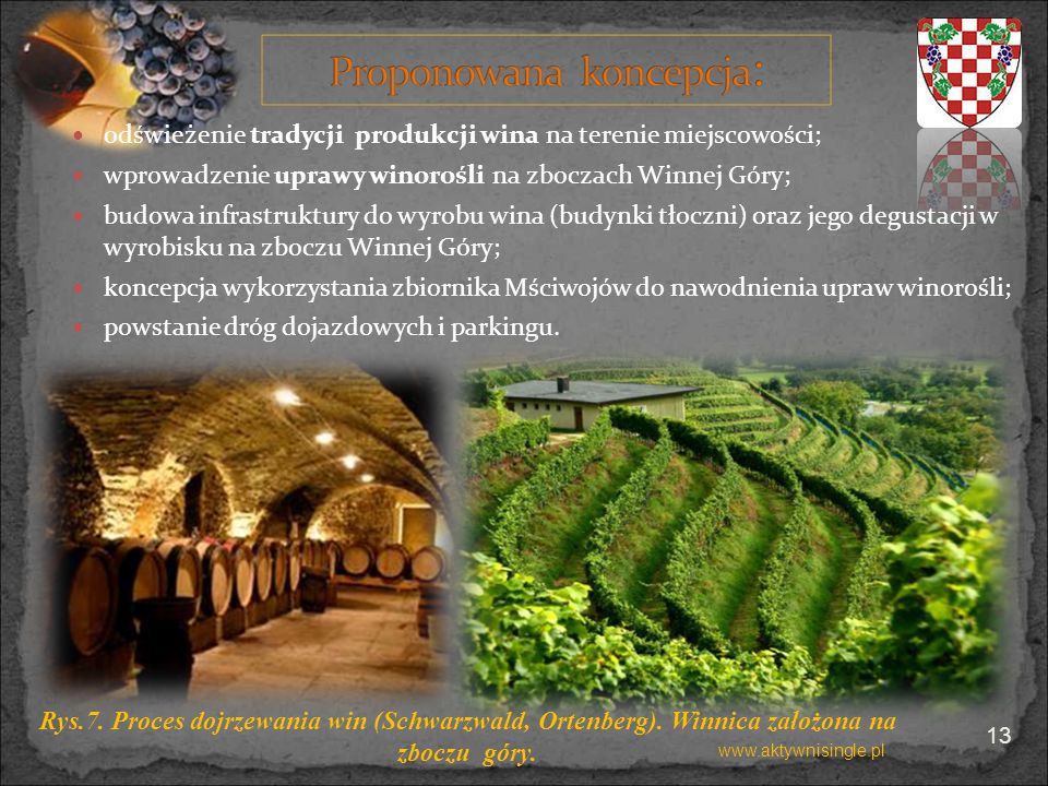 odświeżenie tradycji produkcji wina na terenie miejscowości;