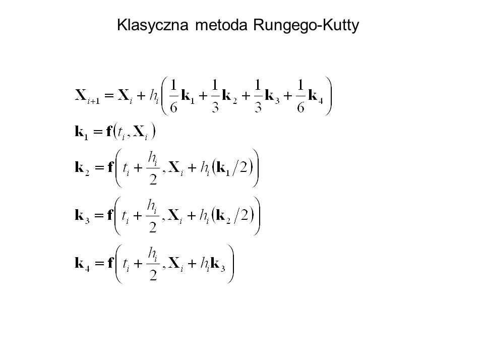Klasyczna metoda Rungego-Kutty
