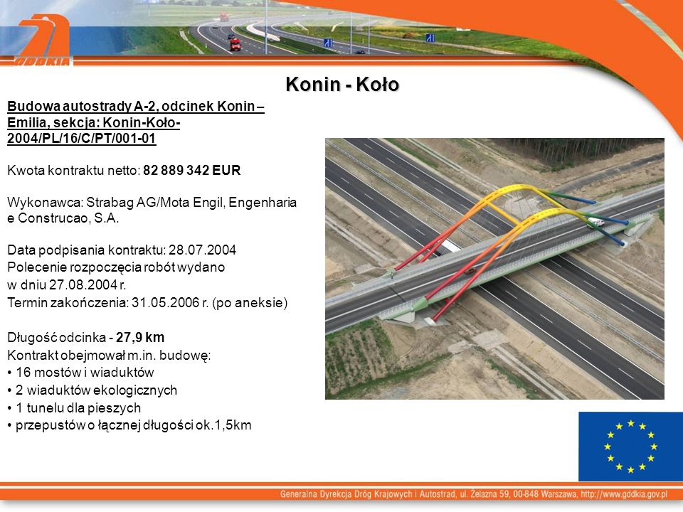 Konin - Koło Budowa autostrady A-2, odcinek Konin – Emilia, sekcja: Konin-Koło-2004/PL/16/C/PT/