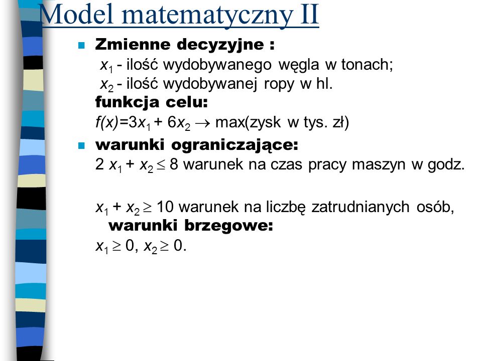 Model matematyczny II