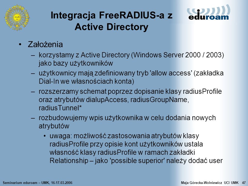 Integracja FreeRADIUS-a z Active Directory