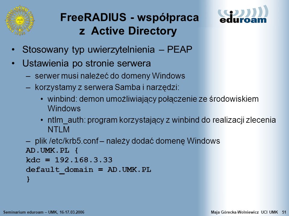 FreeRADIUS - współpraca z Active Directory