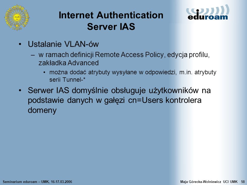 Internet Authentication Server IAS