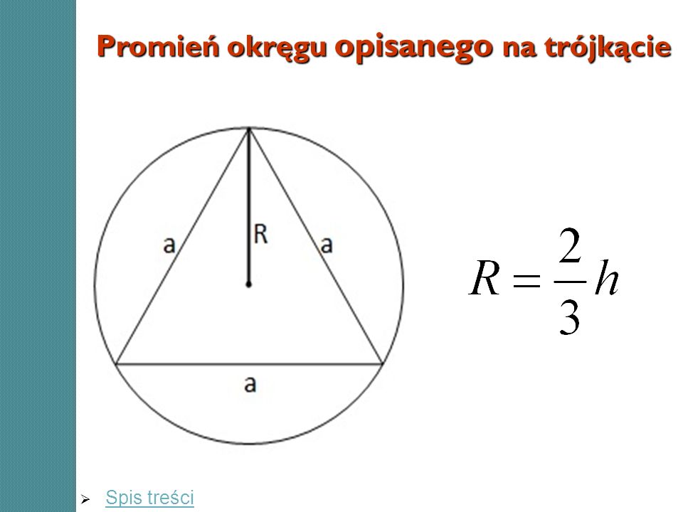 Promień okręgu opisanego na trójkącie