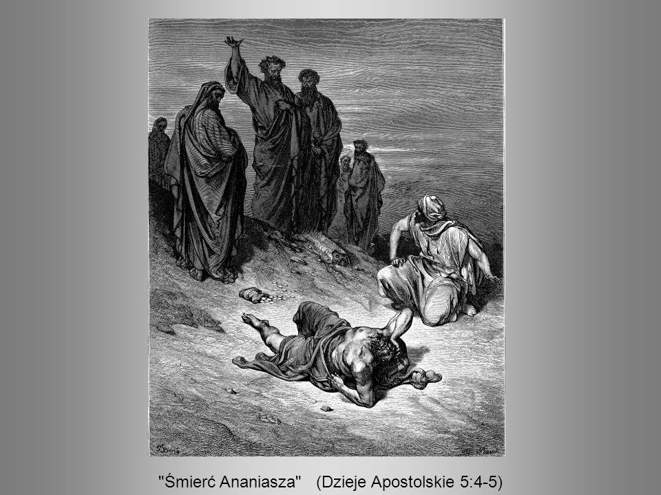 Śmierć Ananiasza (Dzieje Apostolskie 5:4-5)
