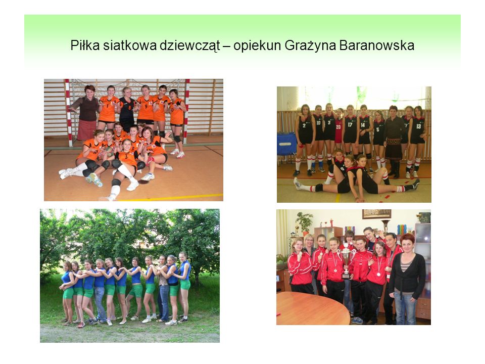 Piłka siatkowa dziewcząt – opiekun Grażyna Baranowska