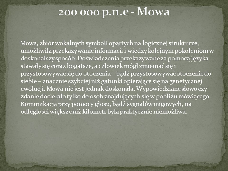p.n.e - Mowa