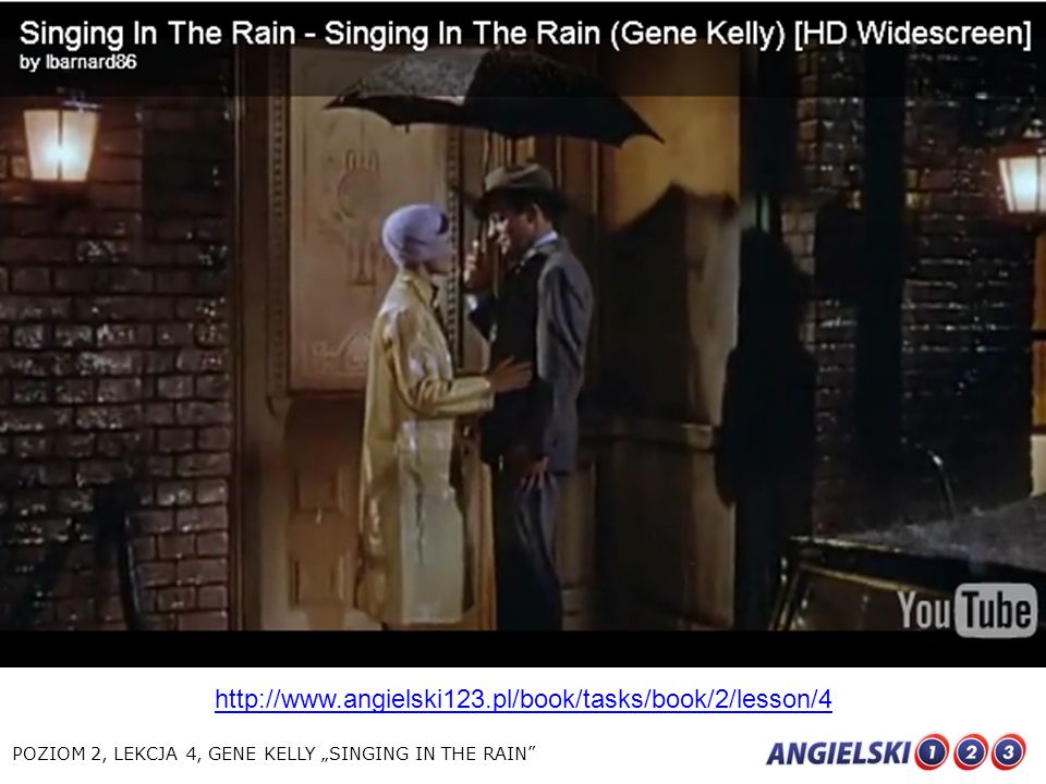 POZIOM 2, LEKCJA 4, GENE KELLY „SINGING IN THE RAIN