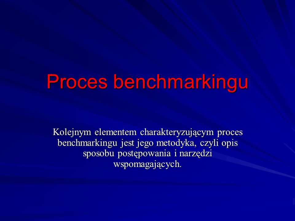Proces benchmarkingu
