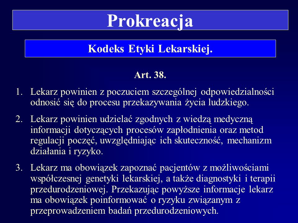 Kodeks Etyki Lekarskiej.