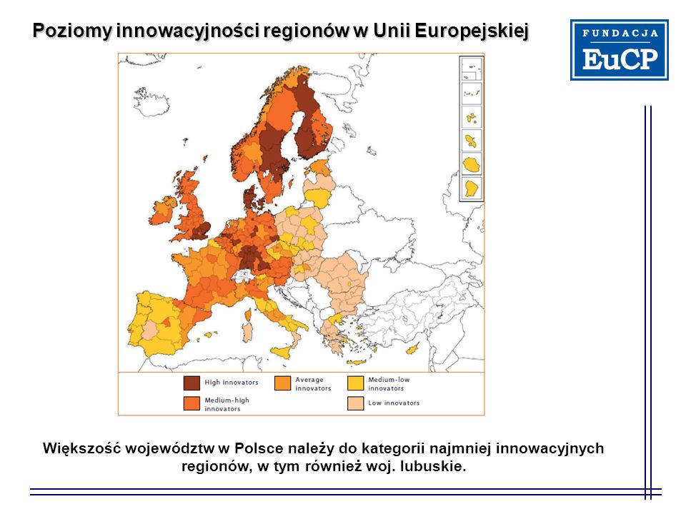 Poziomy innowacyjności regionów w Unii Europejskiej
