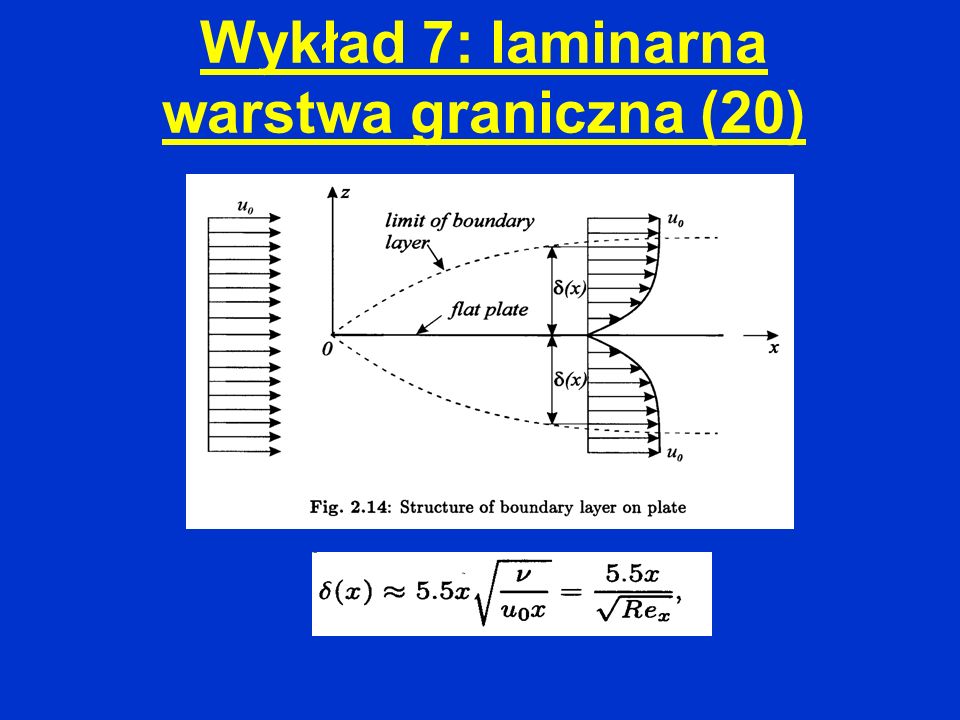Wykład 7: laminarna warstwa graniczna (20)