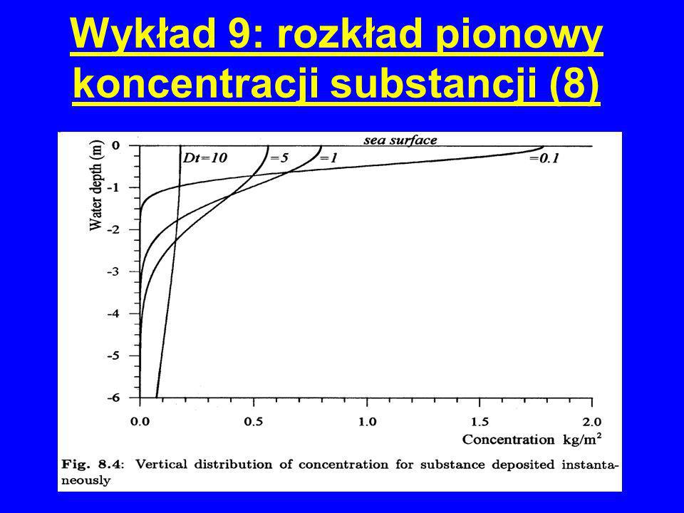 Wykład 9: rozkład pionowy koncentracji substancji (8)