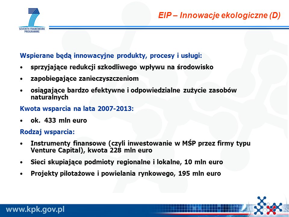 EIP – Innowacje ekologiczne (D)