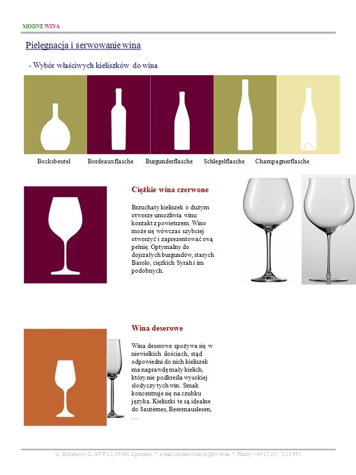 Pielęgnacja i serwowanie wina