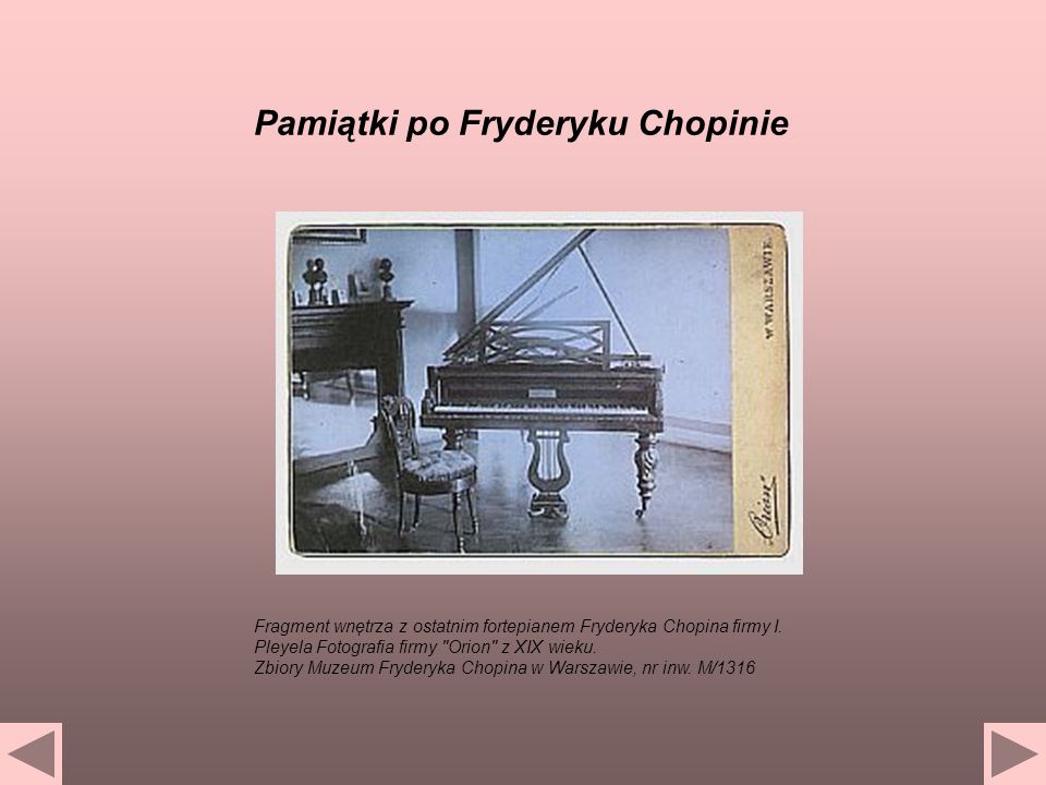 Pamiątki po Fryderyku Chopinie