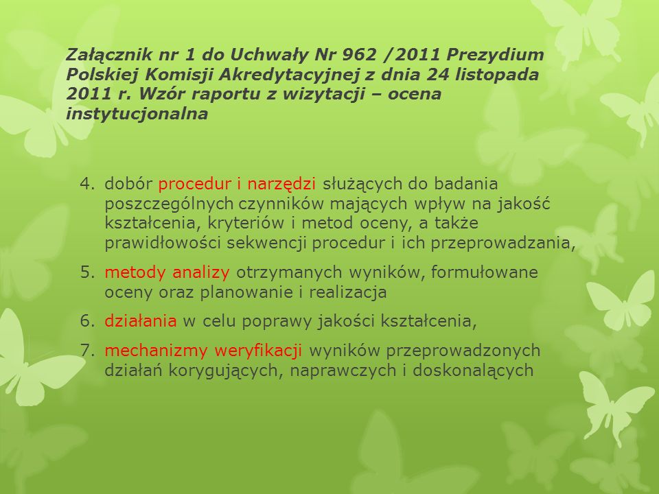 Załącznik nr 1 do Uchwały Nr 962 /2011 Prezydium Polskiej Komisji Akredytacyjnej z dnia 24 listopada 2011 r. Wzór raportu z wizytacji – ocena instytucjonalna