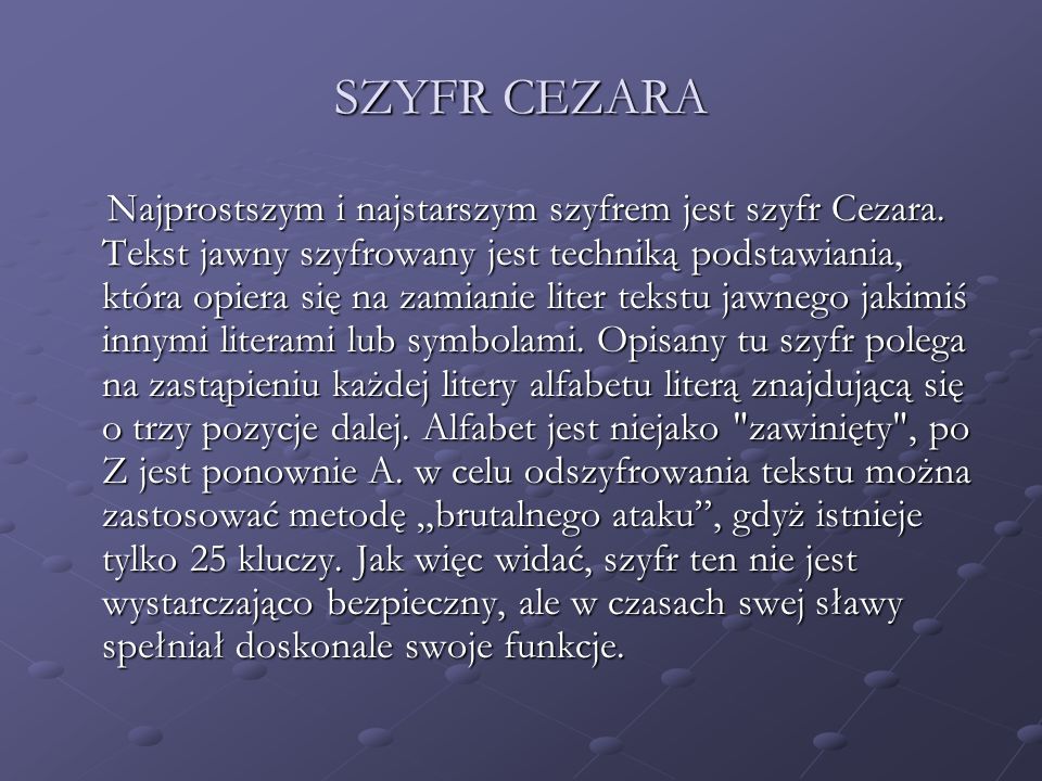 SZYFR CEZARA